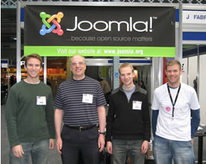 Ryan Ozimek, Chris Davenport, James Kennard, Rob Clayburn at LinuxExpo Live UK 2008