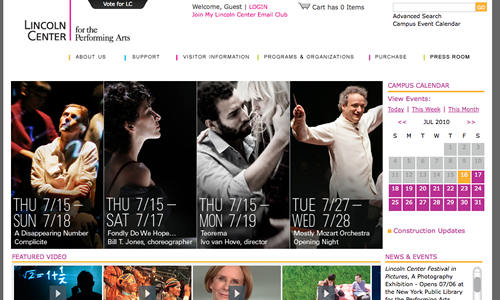 Lincoln Center Uses Joomla