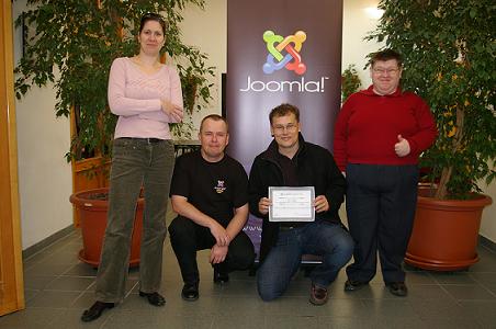 The Hungarian Joomla!day organizers with Wilco