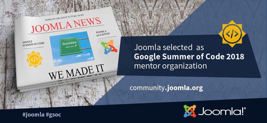 Joomla Google Summer of Code 2018