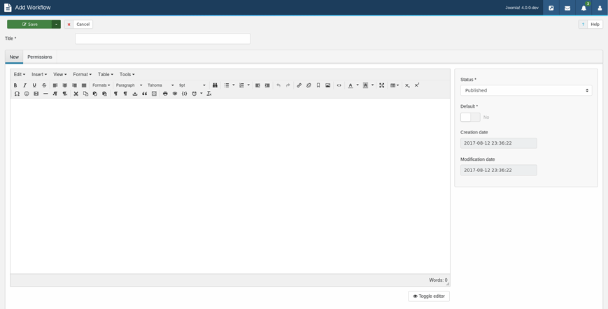 Joomla Publishing Workflow