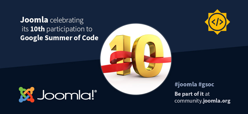 Joomla 10th anniversary with GSoC